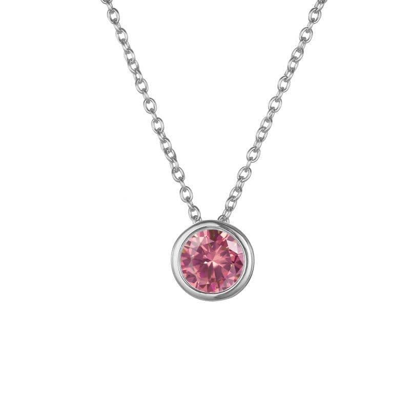 image-JUJIE Rhinestone Necklace - Rose Gold Geometric