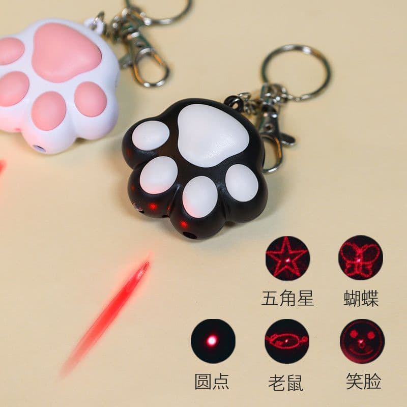 image-Kitten Next Door Laser Cat Toy - Blue Infrared Pattern, USB Pet Toy, Plastic