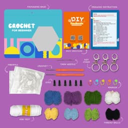 image-English instruction manual new product handmade crochet material bag weaving DIY wool making small toy decoration