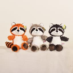 image-Raccoon Plush Toy 25cm Gray - Kids Stuffed Animal