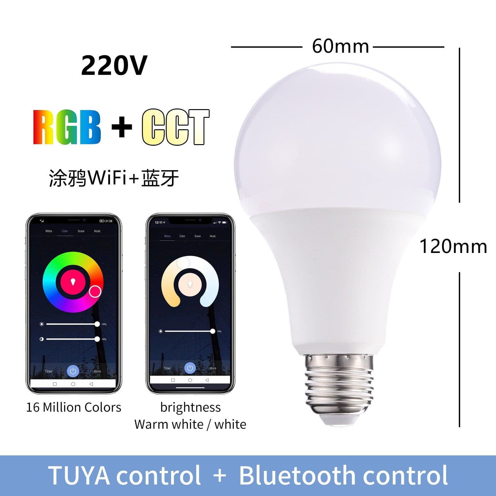 image-Smart graffiti light bulb alexa Google home voice control mobile phone app control wifi smart light bulb