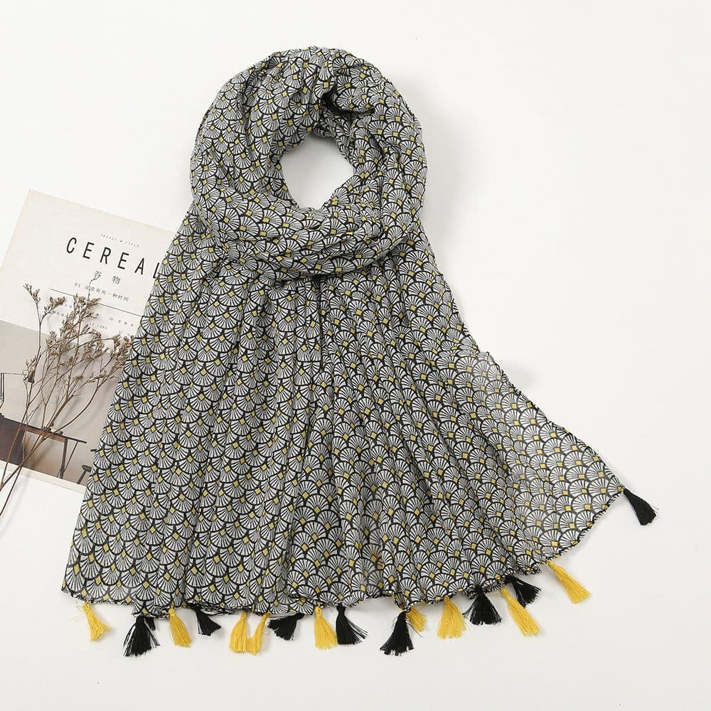 image-Japanese/Korean Butterfly Print Sun Protection Scarf, Beach Towel, 180x90cm