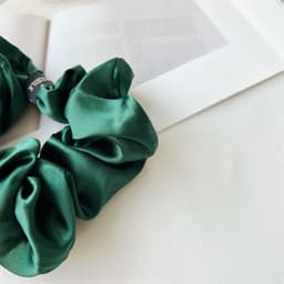 image-Silk Satin Hair Ring - Navy Blue Korean Style