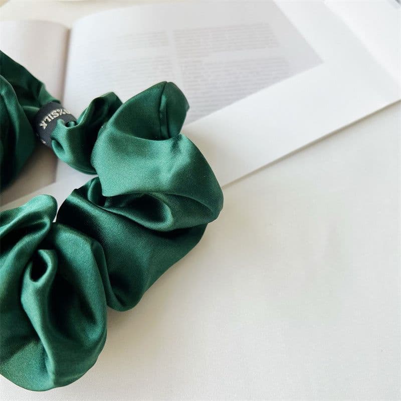 image-Silk Satin Hair Ring - Navy Blue Korean Style