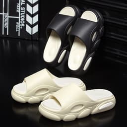 image-Grey Flip Flop Slippers Size 44/45 - EVA Sole, Warm