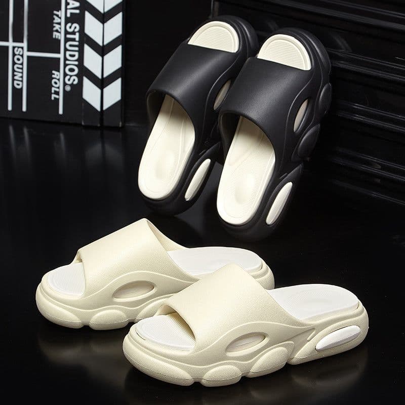 image-Grey Flip Flop Slippers Size 44/45 - EVA Sole, Warm