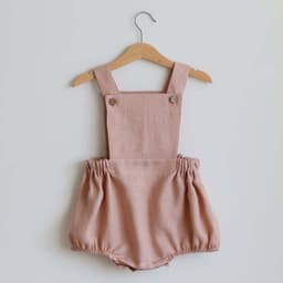 image-Girls Baby Romper - Pink Cotton Sleeveless