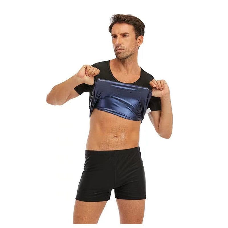 image-Men's Tight-Fitting Sweat Clothing - Sports Corset Top