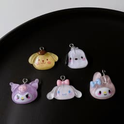 image-diy resin accessories cartoon pendant cute bunny puppy pendant cream glue mobile phone shell hair accessories material