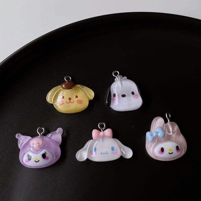 image-diy resin accessories cartoon pendant cute bunny puppy pendant cream glue mobile phone shell hair accessories material