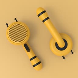 image-Aiwo Pet Pin Comb Cat - Yellow Bee Design
