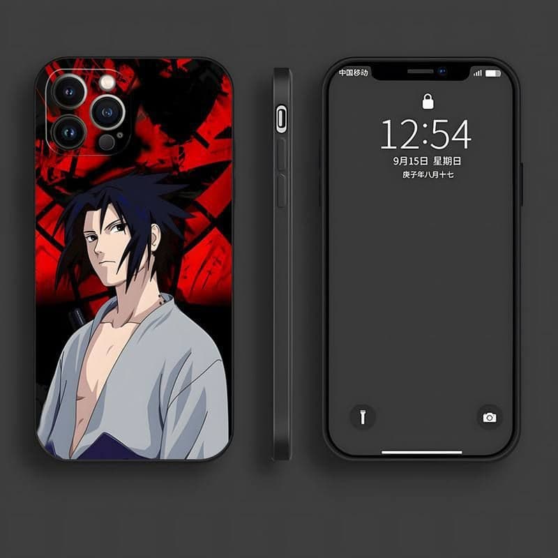image-iPhone 15 Naruto Cartoon Phone Case - TPU Anti-fall - Black