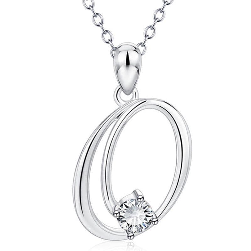 image-Baoshina Alphabet Diamond Pendant Necklace 26 Letters Jewelry Crossborder Supply