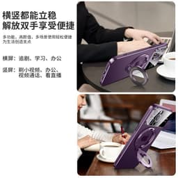 image-iPhone 14 Magnetic Bracket Case - Maroon Anti-Fingerprint