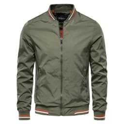 image-Yanqi Clothing Men's Navy Thin Jacket - XXXL Stand Collar