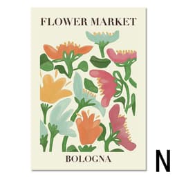 image-Canvas Flower Painting Triptych - Modern 60x90cm