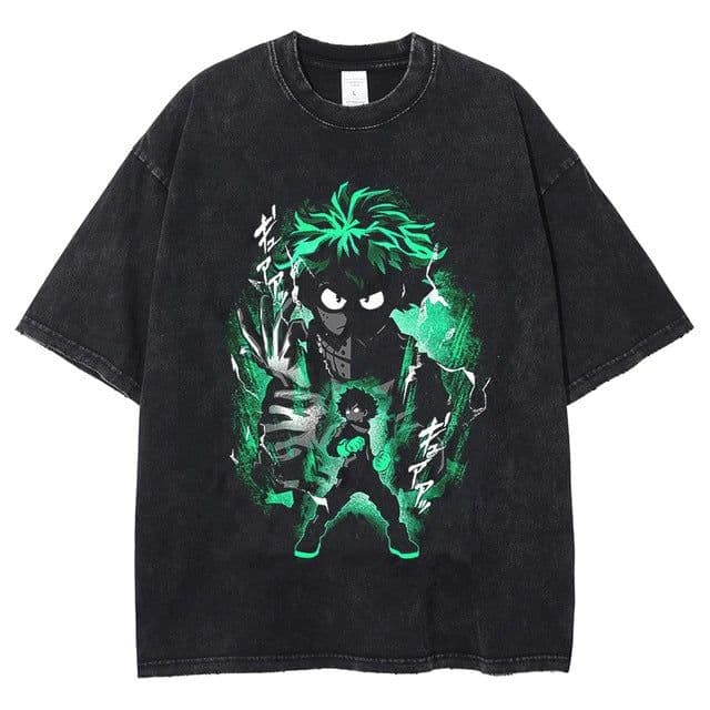 image-Black Cartoon T-Shirt, Breathable, XXXL, Loose Fit, Men's