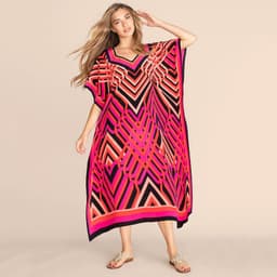 image-European and American new positioning printed blouse seaside holiday long skirt loose blouse bikini swimsuit robe outer wear female