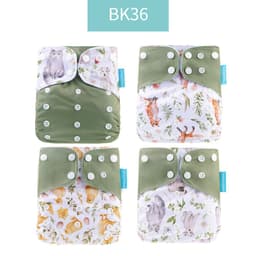 image-Happyflute 4-Pack Washable Training Pants - Waterproof Diapers for Infants 1-3 Years Old