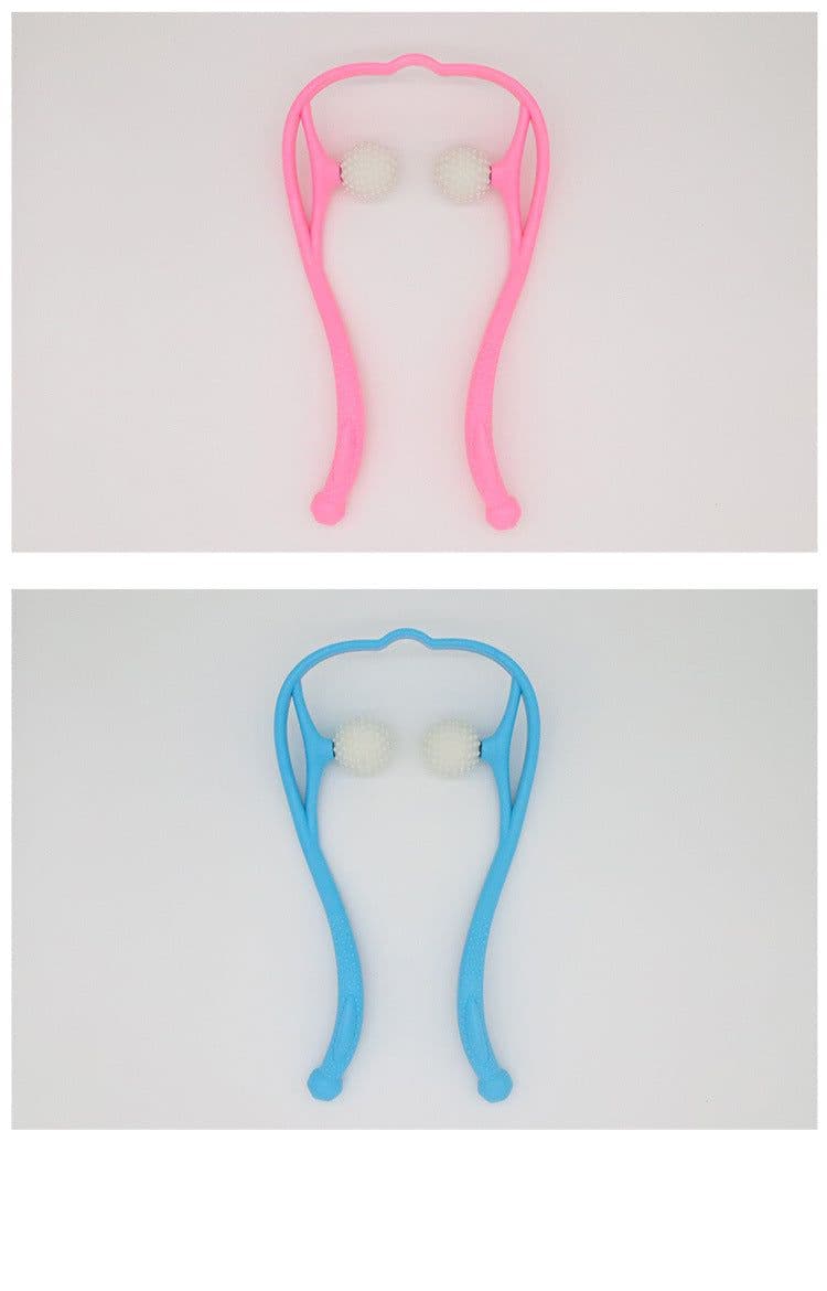 image-Double Ball Neck Massager Cervical Spine Roller