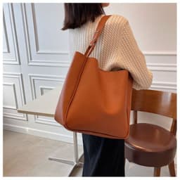 image-Korean Tote Bag - Large Capacity Retro Women's Shoulder Bag