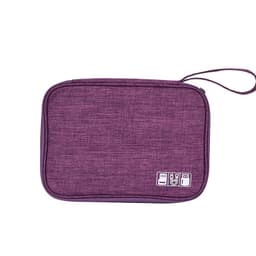 image-Cross-border cation charger storage bag Portable data cable mobile phone storage bag Waterproof three-layer digital bag