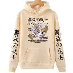 image-Cheers Anime Luffy Hoodie Sweatshirt - Yellow, 4XL, Long Sleeve, Spring/Autumn