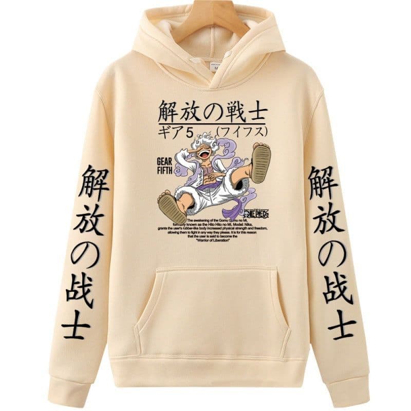 image-Cheers Anime Luffy Hoodie Sweatshirt - Yellow, 4XL, Long Sleeve, Spring/Autumn