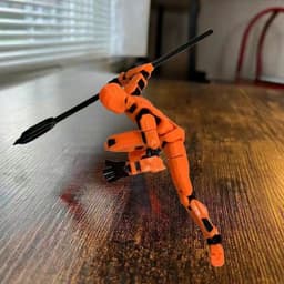 image-YQ 13-14cm 3D Printed Articulated Toy Soldier - Transparent/Purple