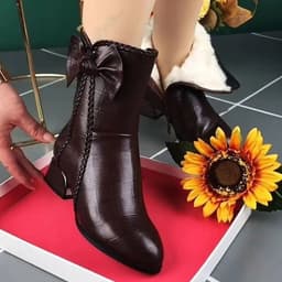 image-Rampling Martin Boots Women Brown Mid-Heel