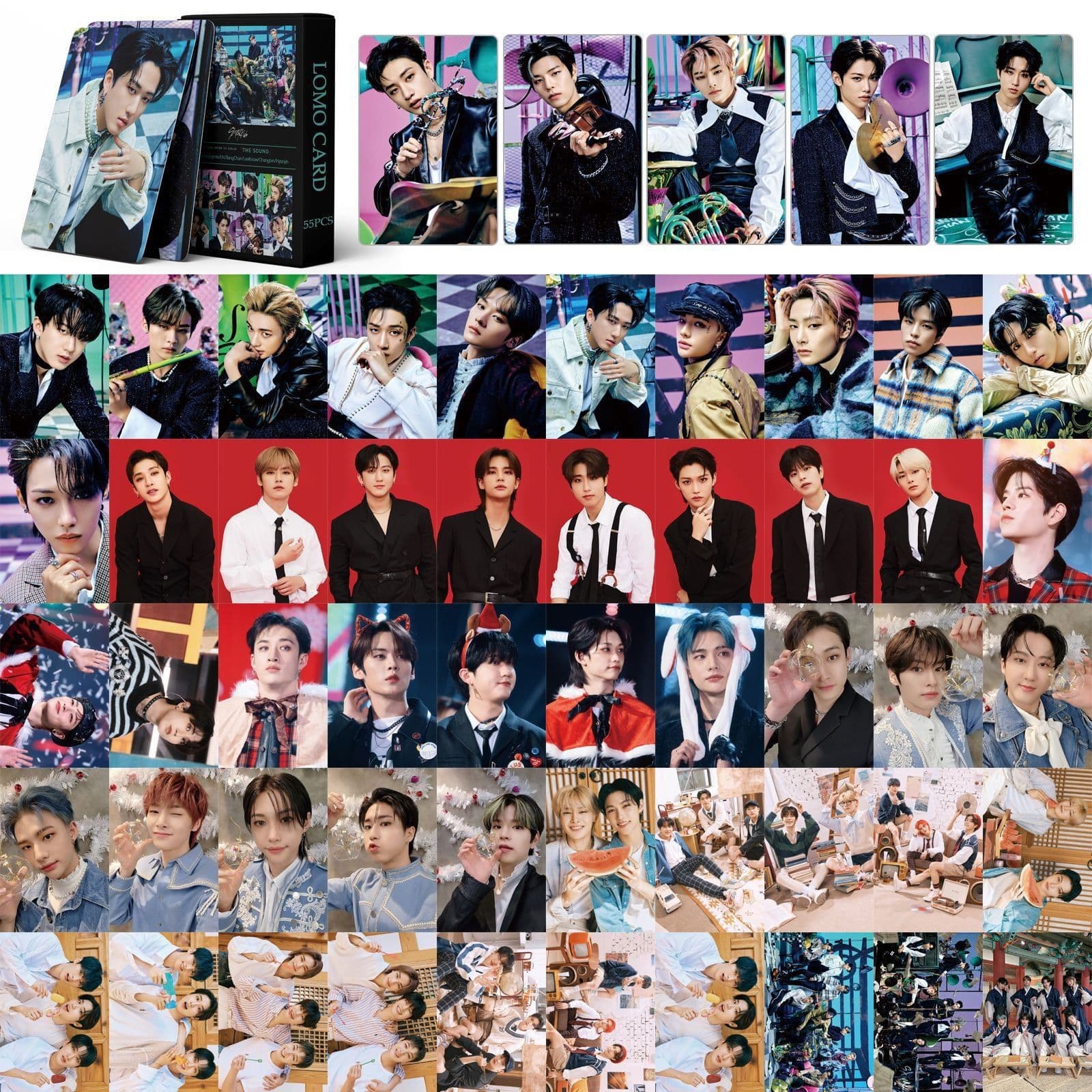 image-SK Stray Kids Album Cards - Bang Chan, Lee Know, Hyunjin
