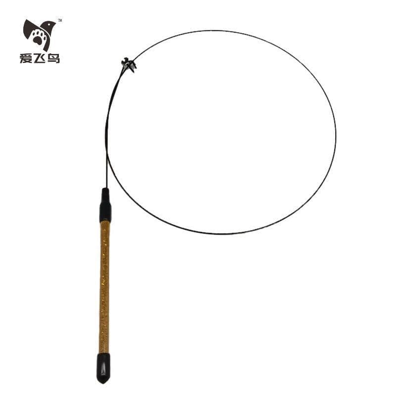 image-Cat Teaser Toy - Colorful Feather Bird Steel Wire Rod