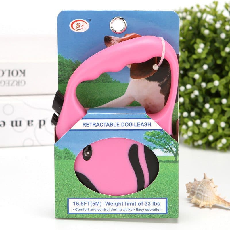 image-Auto Retractable Dog Leash - 5M ABS Walking Chain Rope