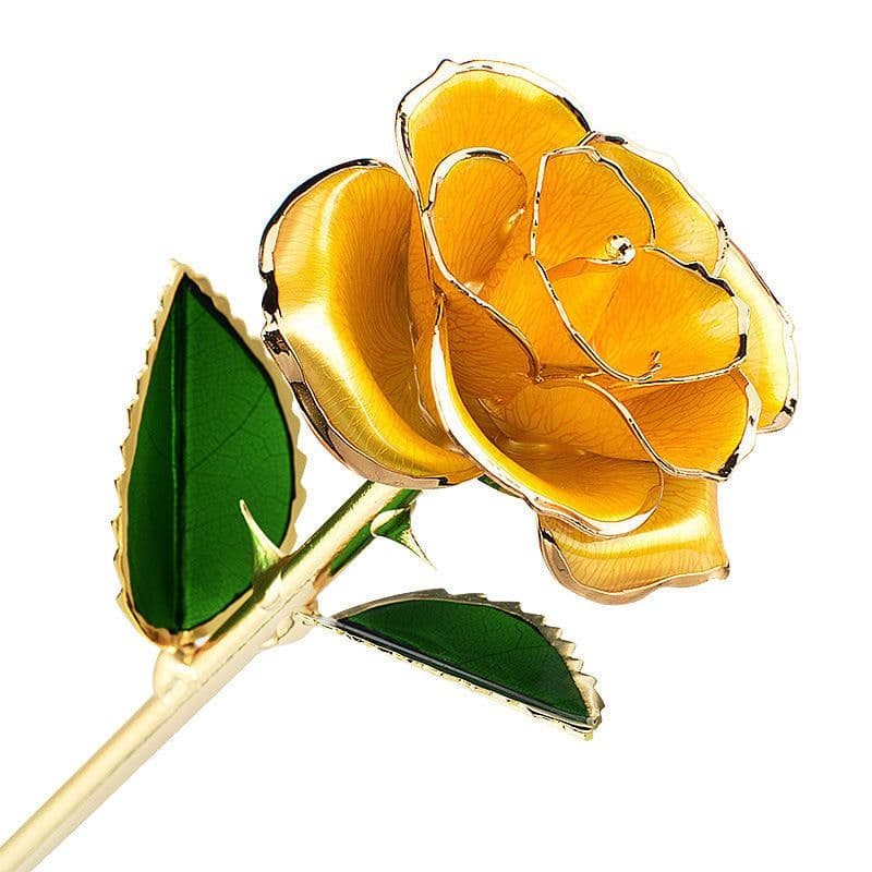image-24K Gold-Plated Roses Lacquer Flowers