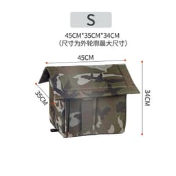 image-Meow Outdoor Rainproof Cat Kennel - Warm Oxford Cloth - Gray Camouflage - S-XL