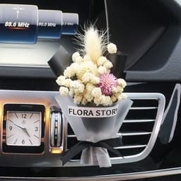 image-Aromatherapy Clip Bouquet - Beige Hydrangea Car Fragrance Decor