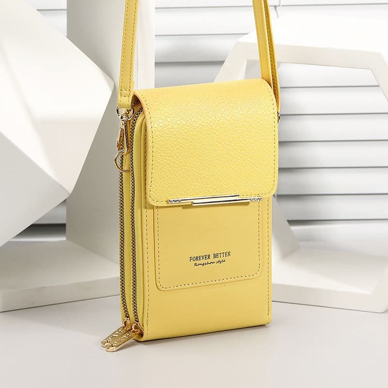 image-New-Blue PU Vertical Mobile Phone Bag, Small Cross-Body for Women