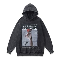 image-Cotton Fleece Hoodie - Kangaroo Pocket Loose Fit XXL