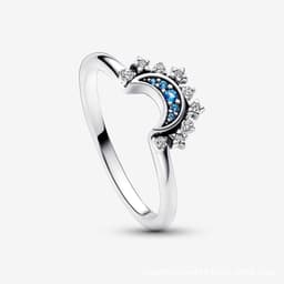 image-Sterling Silver S925 Sun Moon Ring Women