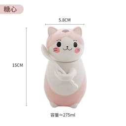image-Couple cup Japanese cartoon cute cat ceramic cup breakfast milk coffee cup ins mug with lid