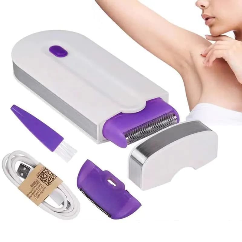 image-Portable Mini Laser Hair Removal Device - Electric Shaver Blue