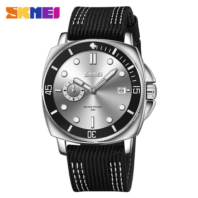 image-SKMEI Men's Quartz Watch - Black 47mm Round Waterproof 30M
