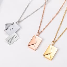 image-Yunxin Titanium Steel Clavicle Necklace - Rose Gold Love Lettering, 41-50cm