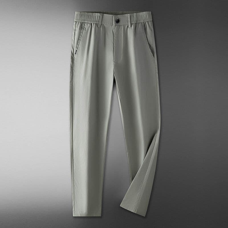 image-2023 Spring Ice Silk Casual Pants Trousers Men's Pants-808-Young and middle-aged men's clothing for high school students