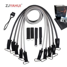 image-Cross-border 11-piece set of 150-pound tensioners, latex resistance bands, rubber tension ropes, chest muscle training and fitness wholesale