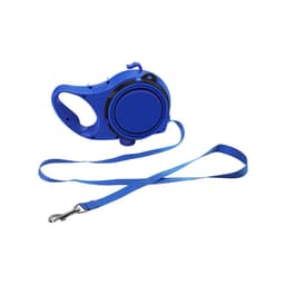 image-Pet Leash with Built-in Water Bottle - Blue ABS 3-in-1