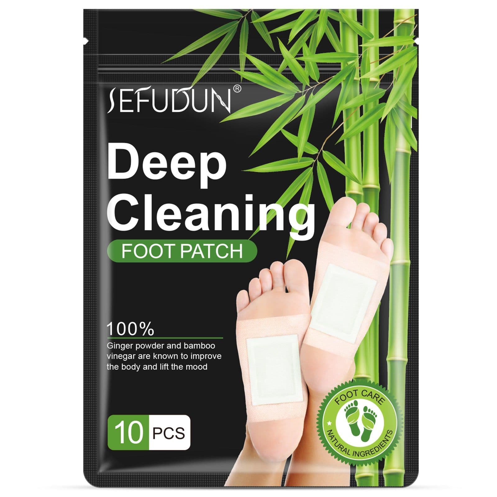 image-SEFUDUN Bamboo Charcoal Foot Patch - Repair, Moisturize, Exfoliate