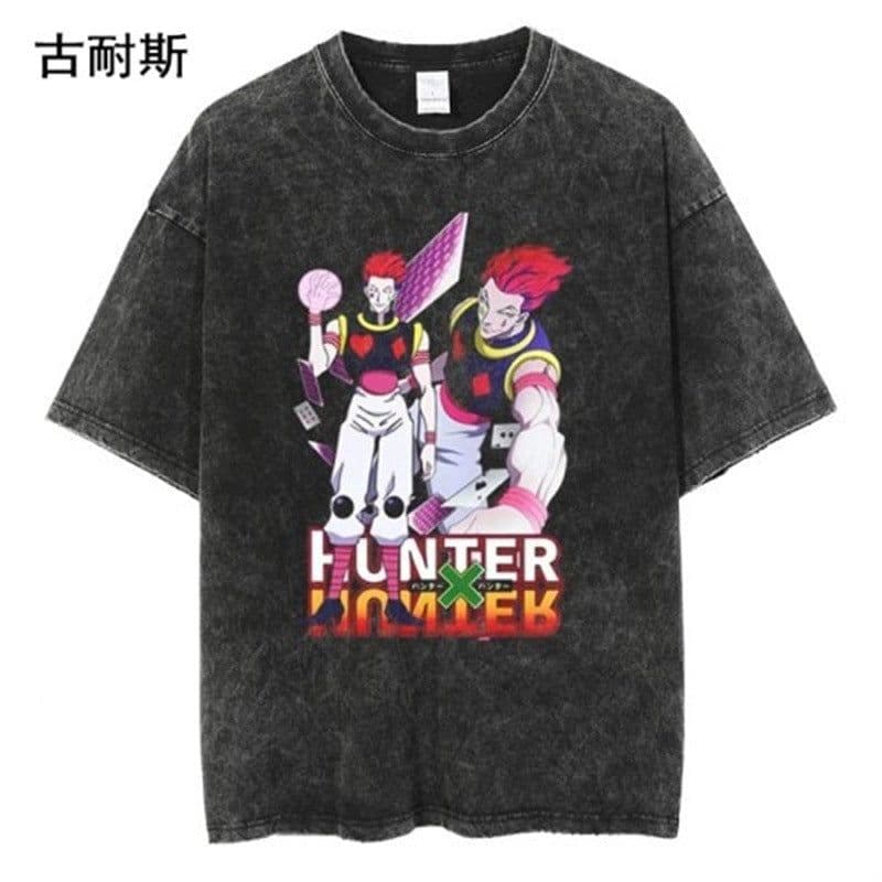 image-Men's Retro Short-Sleeve T-Shirt, Distressed Cotton, XXL, Street Hip Hop