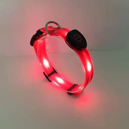 image-LED Pet Collar USB Charging - Nylon Black