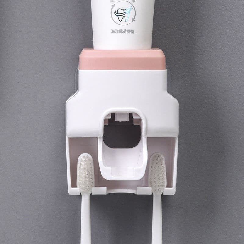 image-Douyin recommends bathroom washstand automatic toothpaste toothbrush holder wall-mounted toothpaste lazy squeeze artifact